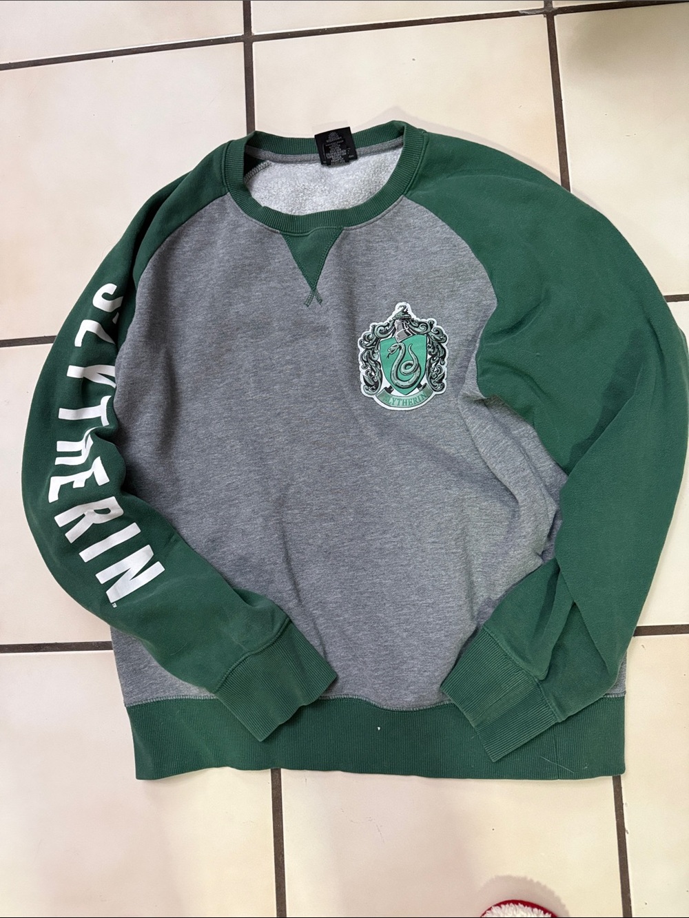 Universal Green and Gray Slytherin Crewneck Sweatshirt